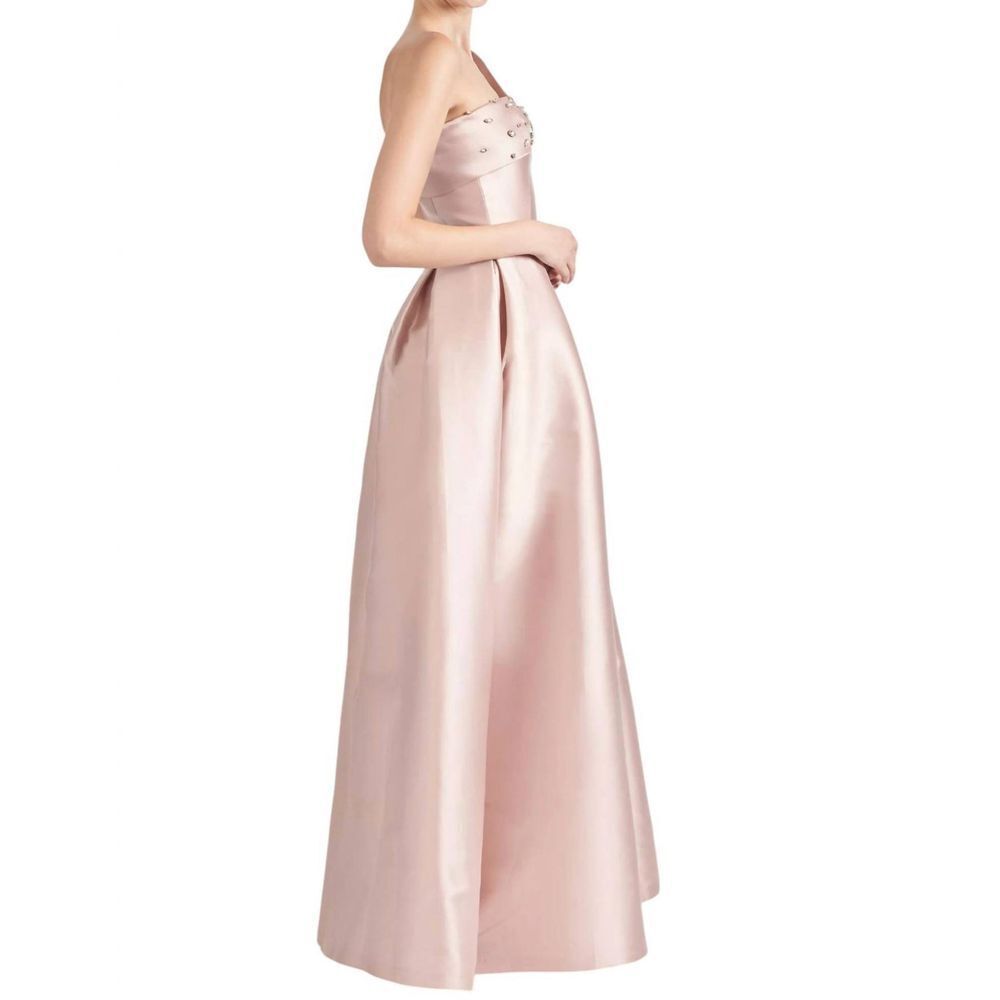 Sachin &‎ Babi NEW Delilah Crystal Embellished Gown in Silver Peony $1,095 Sz 12 - Picture 3 of 13